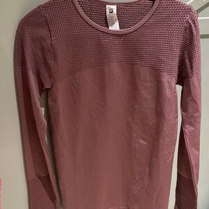 Fabletics Women's Long Sleeve Textured Top - Mauve
